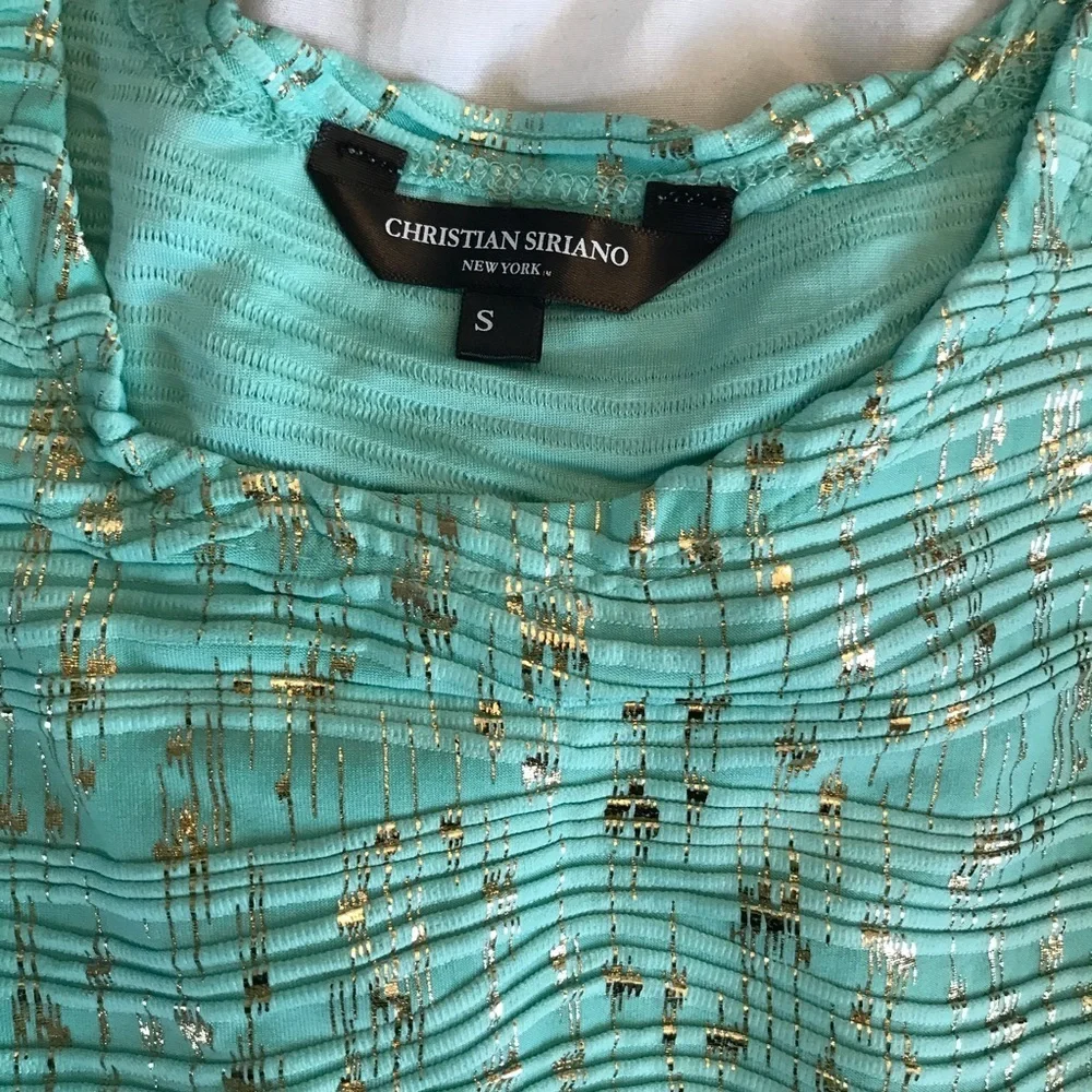 Christian Siriano Sm textured mint skater dress - Picture 3 of 5